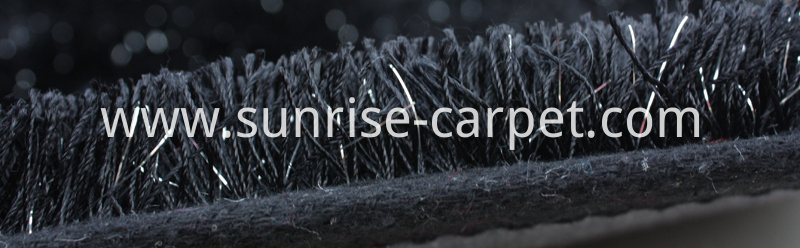 Polyester Thick Yarn Plain Rug Black Polyester Thick Yarn Plain Rug Black